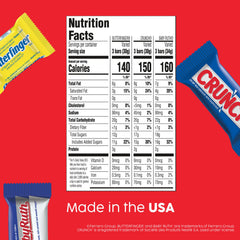 Butterfinger mini bars close-up reveals peanut-buttery center, ideal for on-the-go snacking.