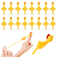 BUVUDI rubber chicken slingshot set shown for party favors and family-friendly play
