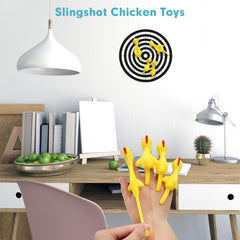 BUVUDI rubber chicken tail pull action demonstrates simple launch and safe outdoor fun