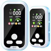 Buwheekoki 6-in-1 detector front view with LCD display showing CO and gas readings for home safety.