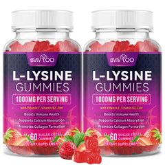 BVIVLOO 2-pack lysine gummies jar front view for daily immune and skin routine