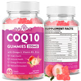 BVIVLOO Sugar-Free CoQ10 Gummies 60 count bottle for convenient heart health support.