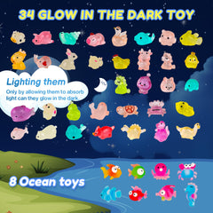 BYGGVIR kid-friendly bath bomb with sea animal toy and foam