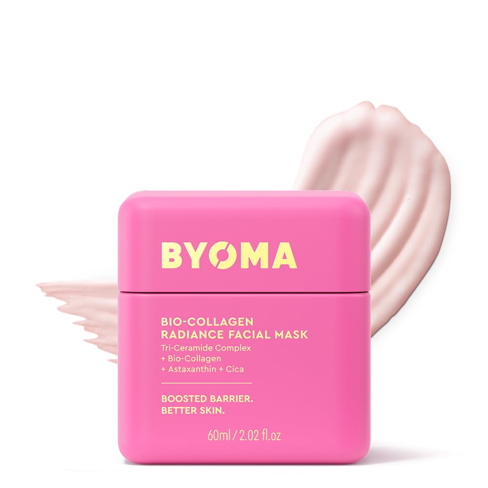 BYOMA Bio-Collagen Radiance Mask packaging highlights vegan formulation.