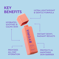 BYOMA Hydrating Milky Toner application pump demonstrates easy daily use