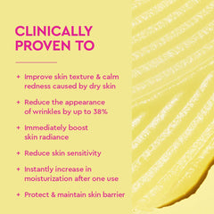 Creamy texture of BYOMA cleanser melts on skin for gentle makeup removal.