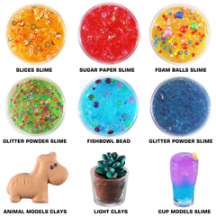 BYONEBYE glitter jars collection to customize slime projects