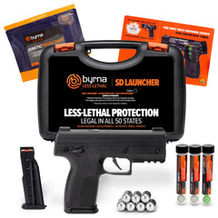 Byrna SD launcher in the Ultimate Bundle, a reliable non-lethal option for home defense.