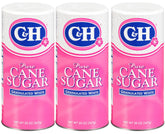 C&H Granulated Sugar 20oz canister front view with easy-pour design for mess-free sweetening.