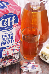 C&H sugar packets closeup highlighting individual servings for controlled sweetness
