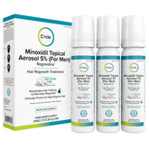 C'rcle Minoxidil 5% foam bottle pour for precise daily dosing.