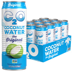 C2O Original Coconut Water pack of 12 front view for convenient hydration