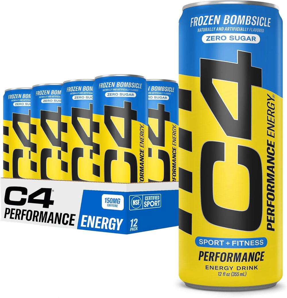C4 Energy Frozen Bombsicle can on table for workout energy
