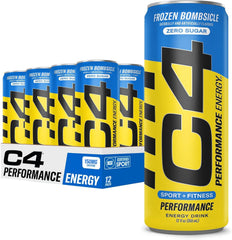 C4 Energy Frozen Bombsicle can on table for workout energy