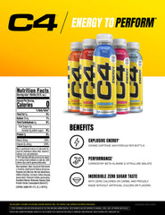 C4 Energy Fruit Punch 12-pack on-the-go packs for pre-workout use