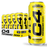 C4 Energy Lemonade Limited Edition bottle close-up for an energized workout