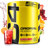 C4 Original Fruit Punch bottle ready for an energized workout with a caffeine boost