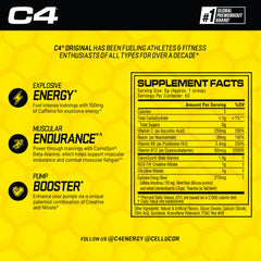 C4 Original Fruit Punch powder jar emphasizing 60 servings per container