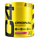 C4 Original Watermelon powder tub for pre-workout energy and focus.