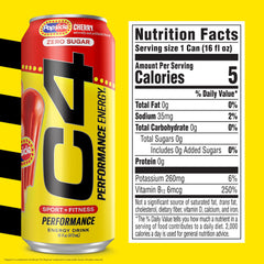 C4 Performance Energy Cherry Popsicle pours into a glass for instant flavor and alertness.