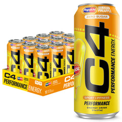 C4 Performance Energy can in hand with Hawaiian Pineapple Popsicle flavor for a refreshing energy boost.