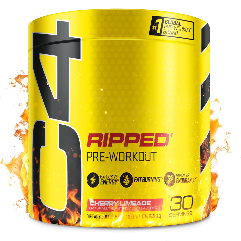 C4 Ripped bottle pouring shows energy-ready workout feel