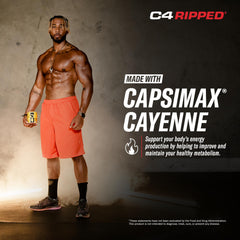 C4 Ripped powder dissolving in water for a fast pre-workout refreshment