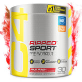 C4 Ripped Sport Fruit Punch tub label with NSF Certified for Sport badge