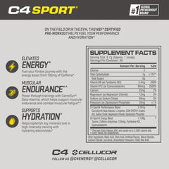 C4 Sport Watermelon scoop ready to mix for a pre-workout boost.