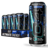 C4 Ultimate Sour Blue Razzilla can shows a sugar-free energy boost for focused workouts.