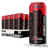 C4 Ultimate Zero Sugar Fruit Punch can on display for a sugar-free energy boost