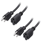 Cable Matters 2-pack 10ft extension cord for indoor and outdoor power
