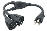 Cablelera power cord extension splitter for compact 14-inch desk setups.