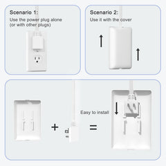 CABOCASA wall-flush ultra-flat plug blends with wall for a clean look