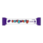 Cadbury Curly Wurly bars close-up, caramel ladders in smooth milk chocolate for a satisfying snack.