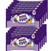 Cadbury Mini Eggs bags on display for sharing during Easter baskets.
