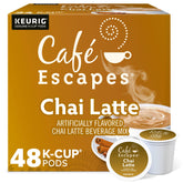 Cafe Escapes chai latte tea cup steaming for a cozy morning ritual