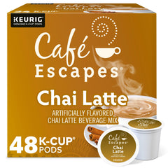 Cafe Escapes chai latte tea cup steaming for a cozy morning ritual