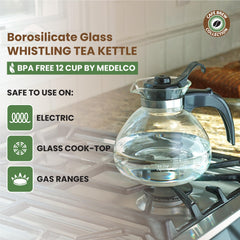 CAFÉ BREW COLLECTION whistling lid signals when water is ready.