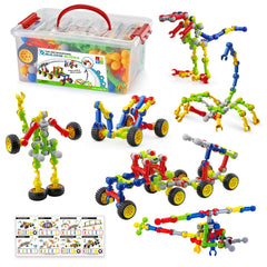 Caferria 170-piece building blocks set for creative STEM play and early engineering exploration.