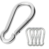 CAIDMOS 5-piece stainless steel carabiner clip for secure indoor and outdoor use