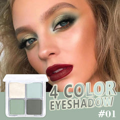 CAKAILA light green eyeshadow palette swatches reveal rich pigmentation.