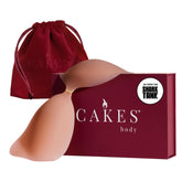 CAKES Body adhesive strapless bra front close-up showing silicone cups for flattering cleavage.