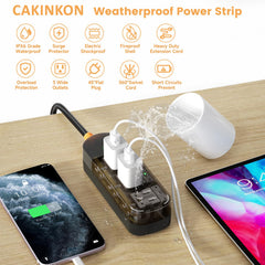 CAKINKON IPX6 waterproof design ensures safe outdoor power during rain.