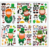 CAKOLINK St Patrick's Day face pattern stickers inspire kids' creative crafts.