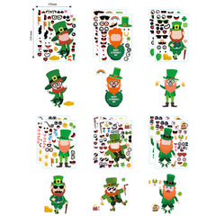 CAKOLINK St Patrick's Day leprechaun design stickers for kid crafts and storytelling.