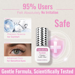 CALAILIS Lash Cluster Glue dries in 2–3 seconds for quicker applications.