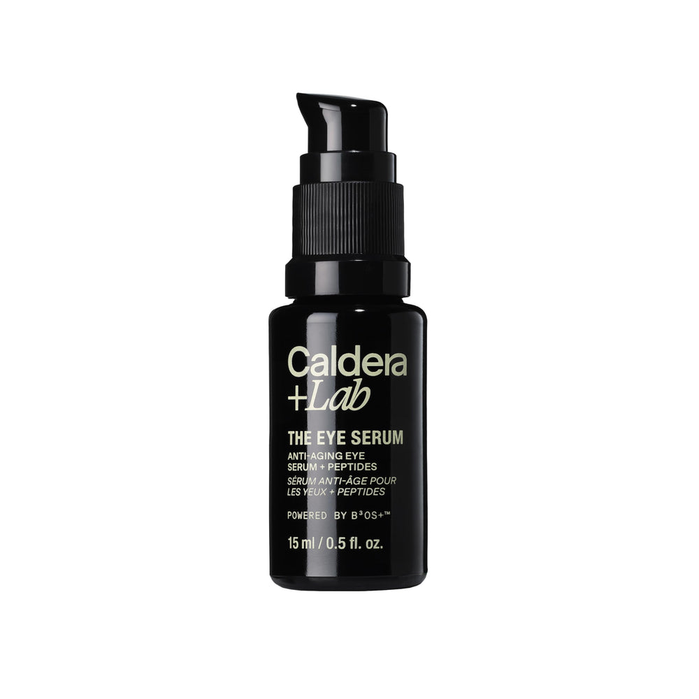 Caldera + Lab Eyecon bottle with pump for easy daily use.