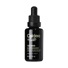 Caldera + Lab The Good serum bottle promoting hydration and a smooth complexion.