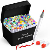 Caliart 168 colors markers with case for portable art and easy organization.